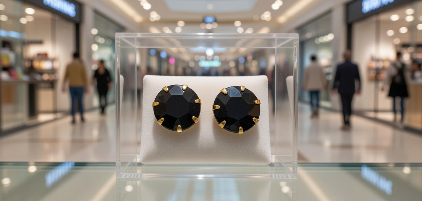 AMB Black Earrings