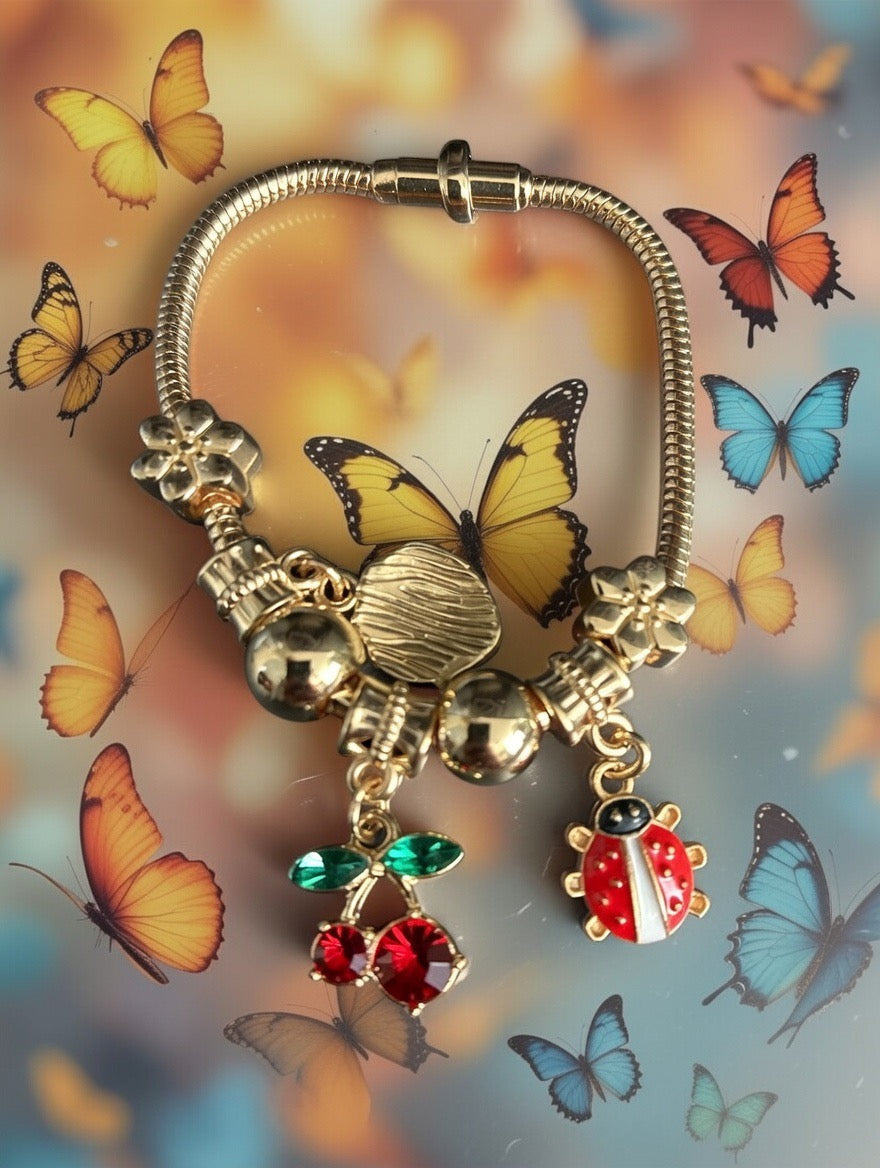 AMB Cherry and Strawberry Bracelet