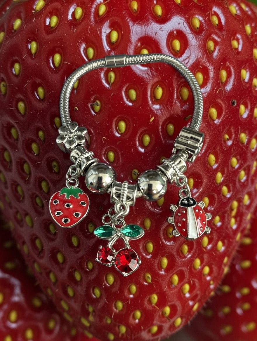 AMB Cherry and Strawberry Bracelet